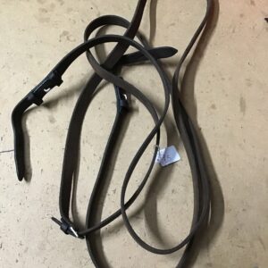 53” brown leather reins