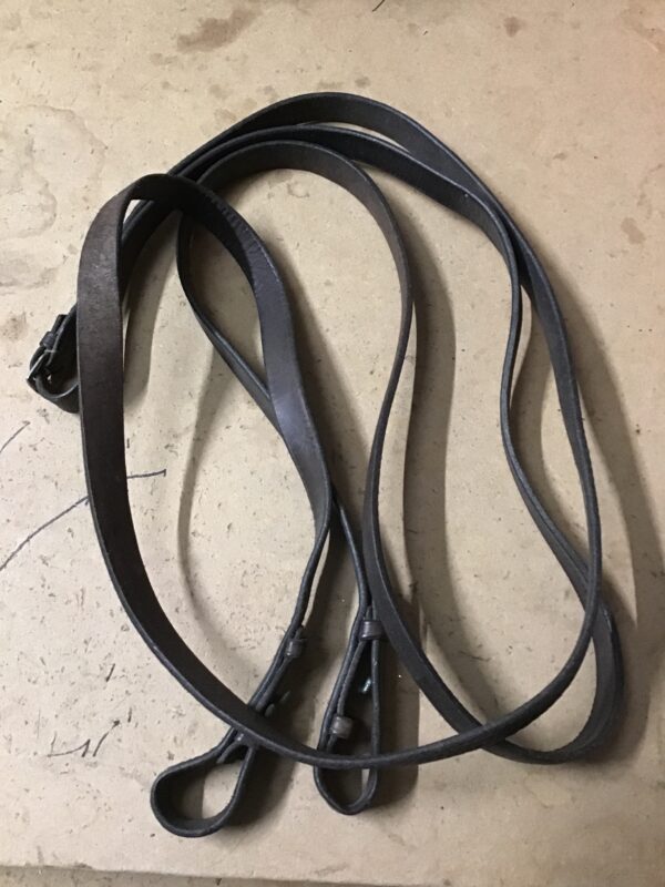 Brown leather reins 58”