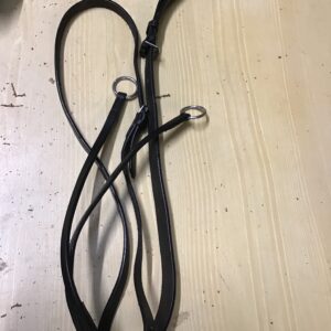 Black running martingale pony