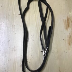 55” black leather stirrup leathers