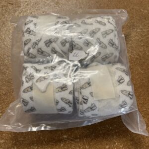 White stable bandages