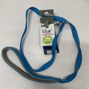 NEW blue padded dog lead