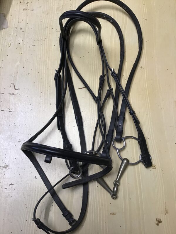 X full black with reins and 6” bit