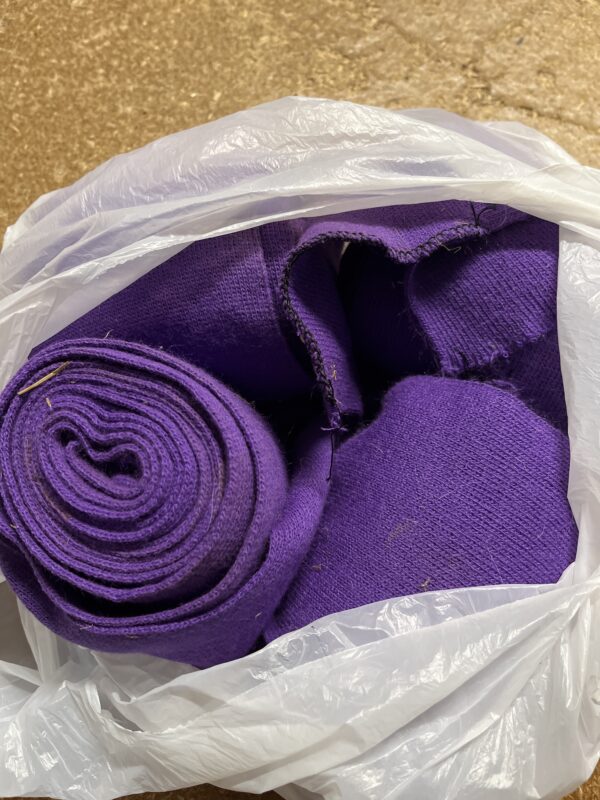 Purple stable bandages