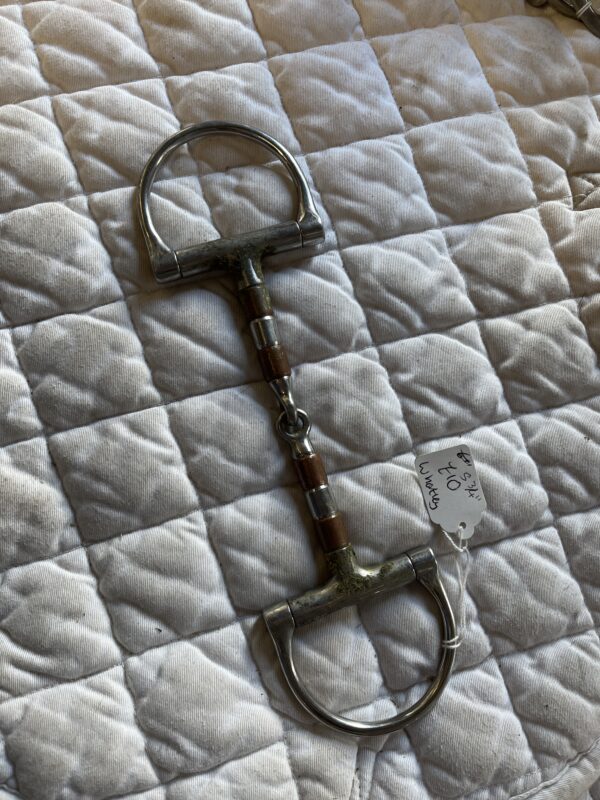 5 3/4” D ring copper snaffle
