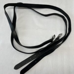 54” black stirrup leathers