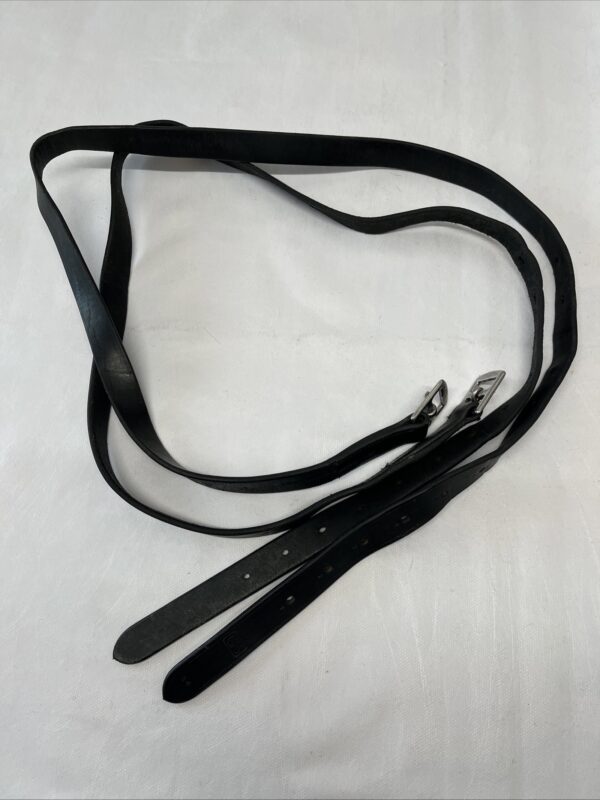 54” black stirrup leathers