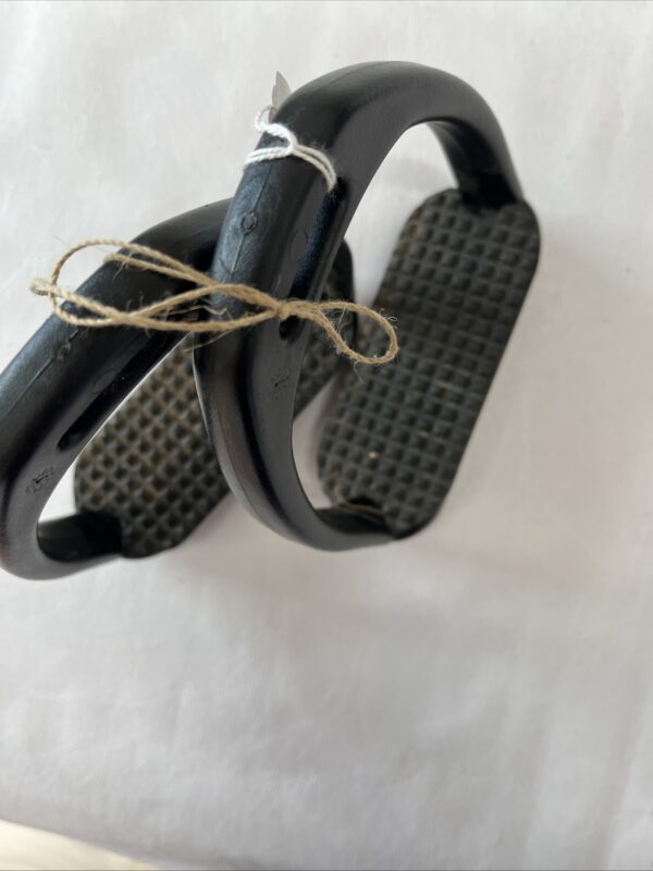 4 3/4” black plastic stirrups