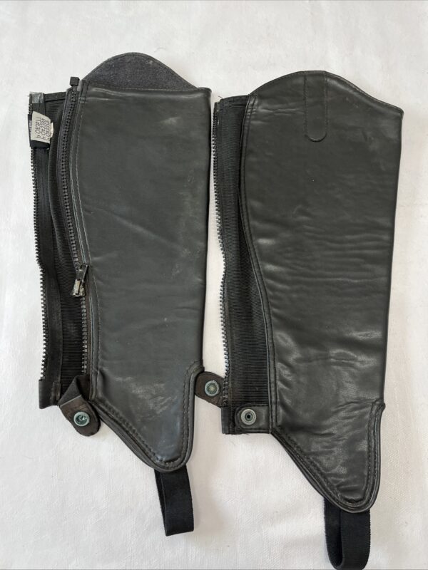 Large black gaiters
