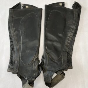 Large black half chaps