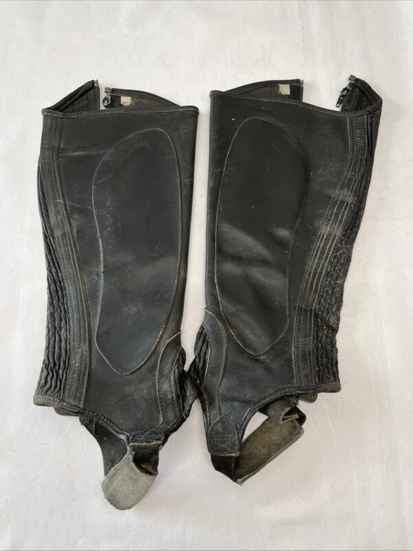 Large black half chaps