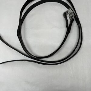 66” black stirrup leathers