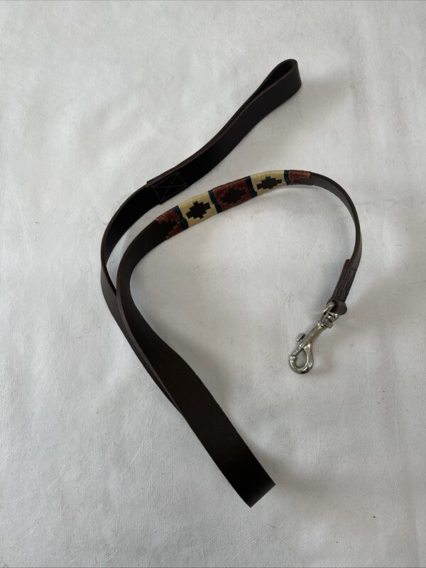 Brown polo style dog lead