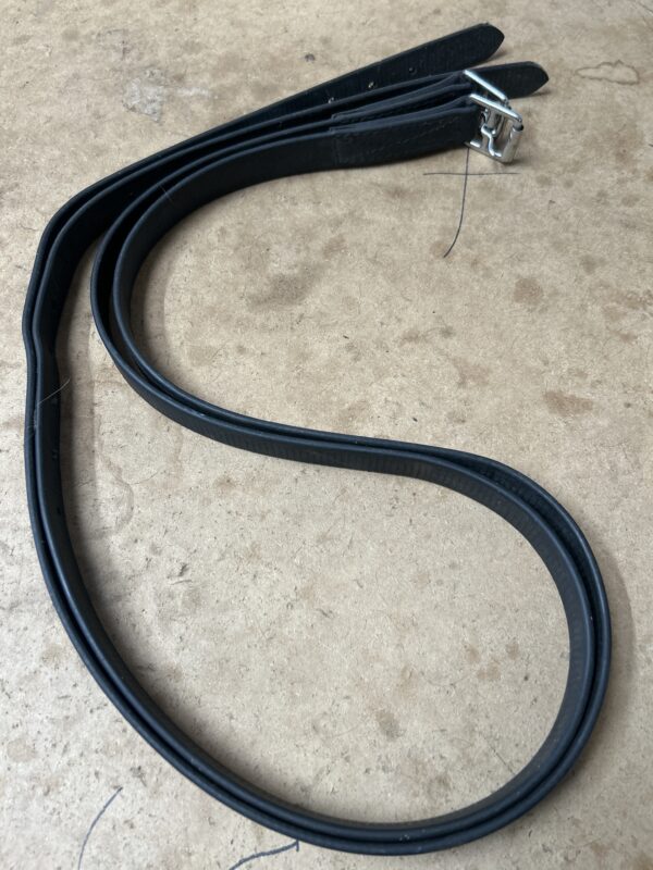 Black stirrup leathers