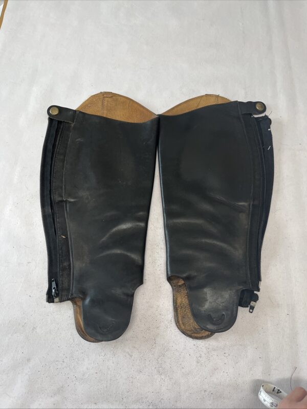 Black leather gaiters - Image 6