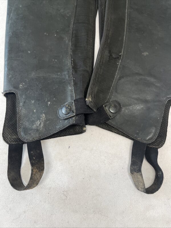 Black leather gaiters - Image 3
