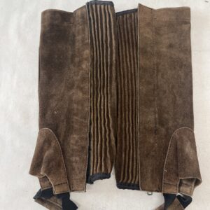 Brown suede half chaps