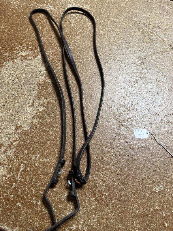 54” brown leather reins