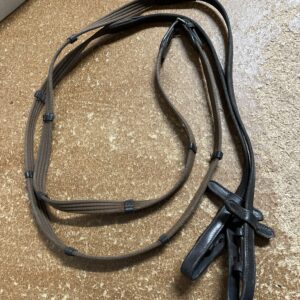54” brown webbed reins