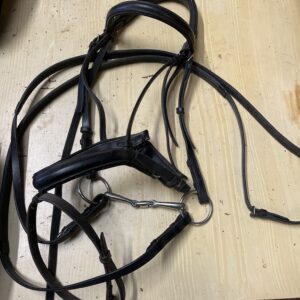 Full black Jeffries bridle