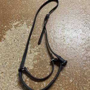 Full brown leather drop noseband