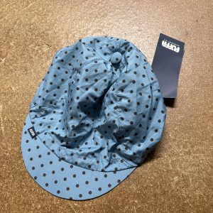 New blue polkadot riding hat silk