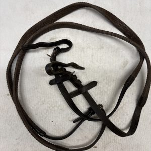 50” brown rubber grip reins