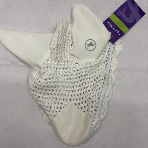 Full new white ear bonnet