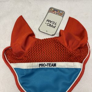 Full new red and blue ear bonnet