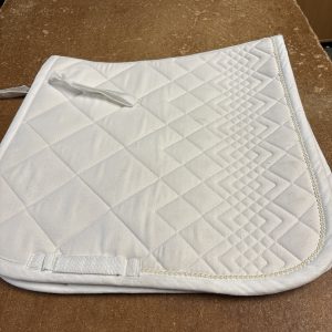 Full white Whitaker dressage saddle pad