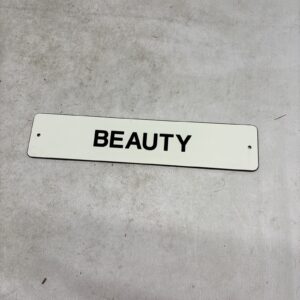 ‘Beauty’ door plaque
