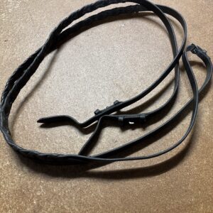 58” black plaited reins