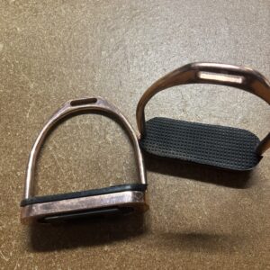 4 1/2” Luxe equine rose gold stirrups