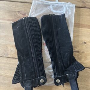 Child’s medium black half chaps