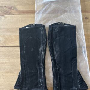 Black medium half chaps
