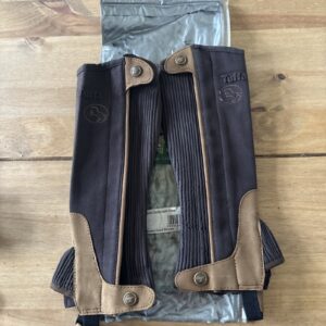 Child’s large brown half chaps new