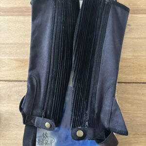 Child’s small black half chaps