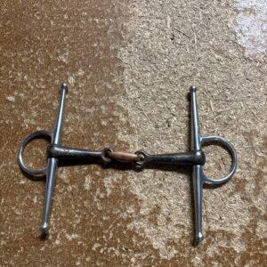 6” full cheek snaffle with copper lozenge
