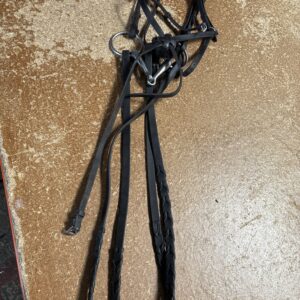 Full black grackle bridle