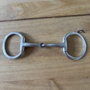 4 3/4” eggbutt flat ring single jointed snaffle