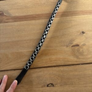 16” black browband with silver detailing