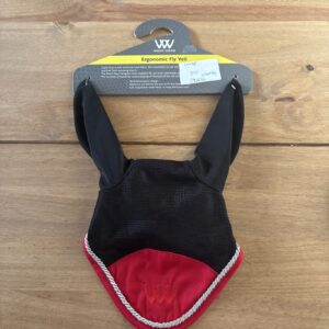 Large red and black ear bonnet new