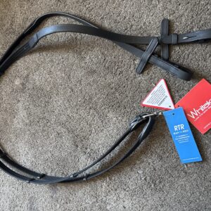 Whitaker full black web reins