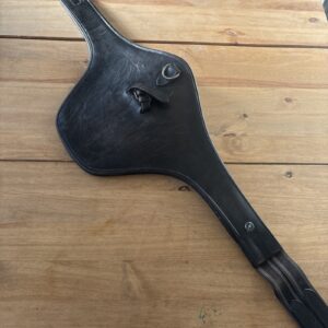 48” black leather stud girth