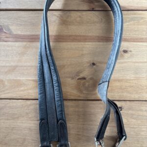 52” black English leather girth