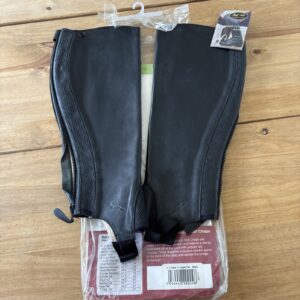 Xl tall black mark todd half chaps new