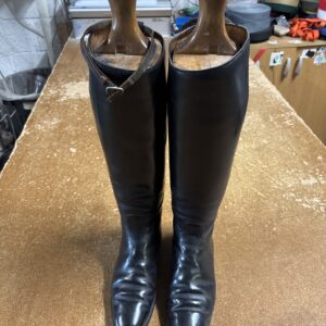 Size 6 black hunting boots with trees