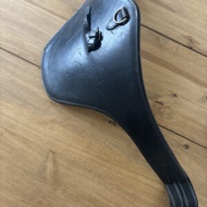 48” black leather stud girth