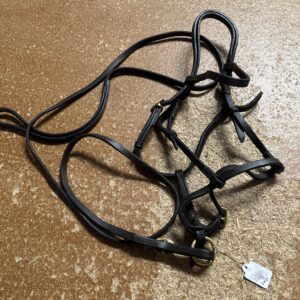 Foal black show headcollar and lead