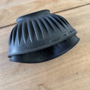 Large black pull on overreach boots